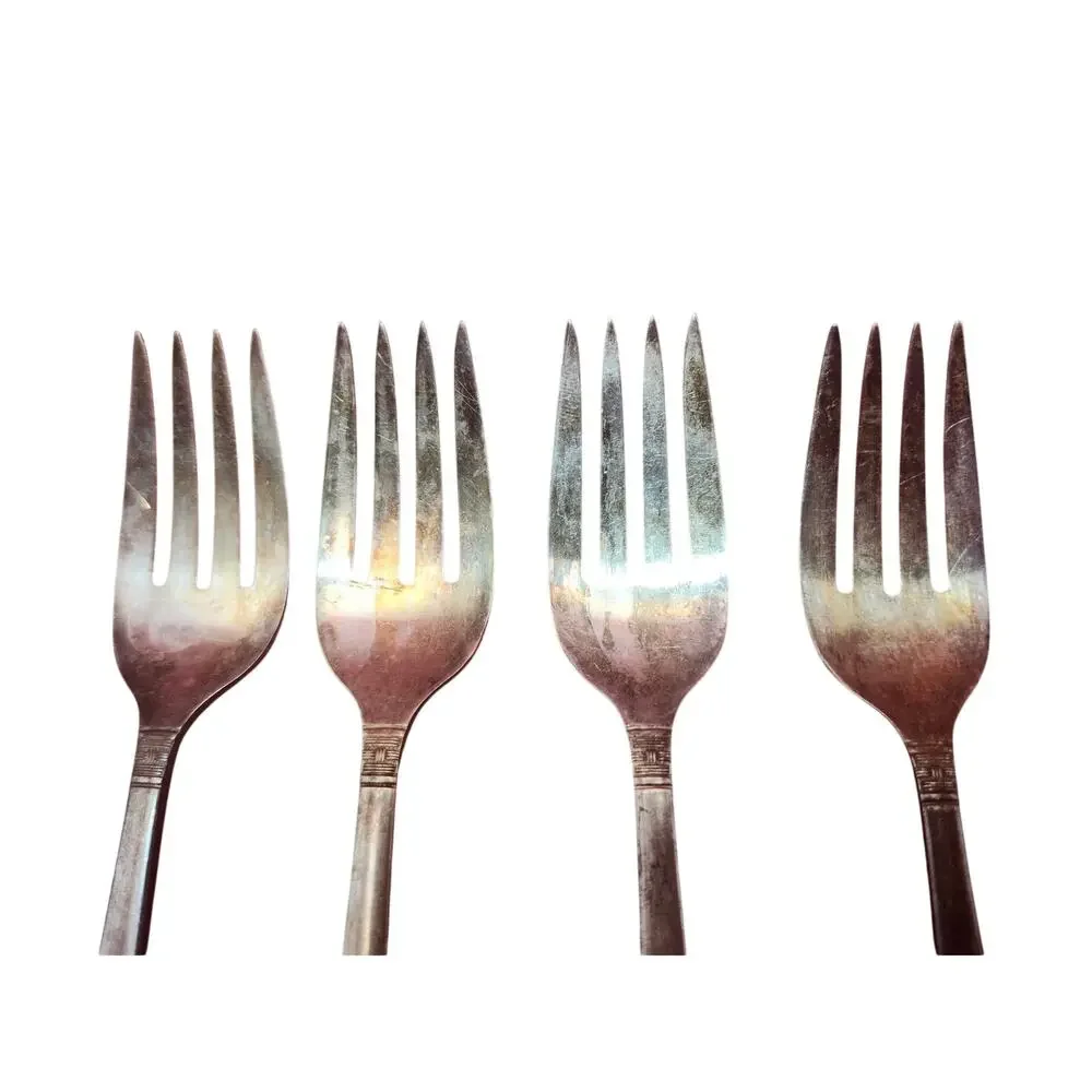 National Silver Co Calvalcade Salad Forks Set of 4 Silverplate 6